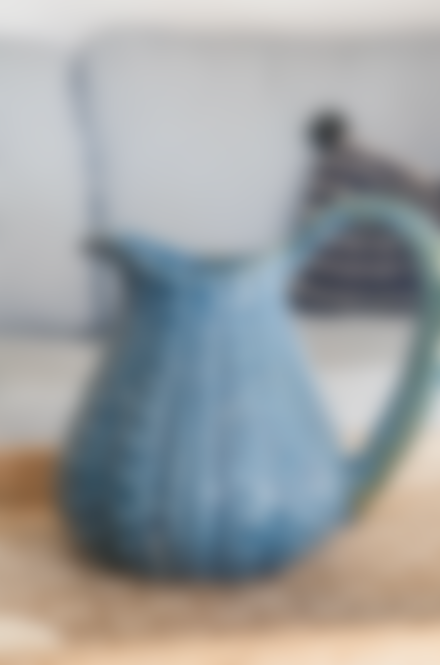 The Home Collection Urchin Effect Blue Jug
