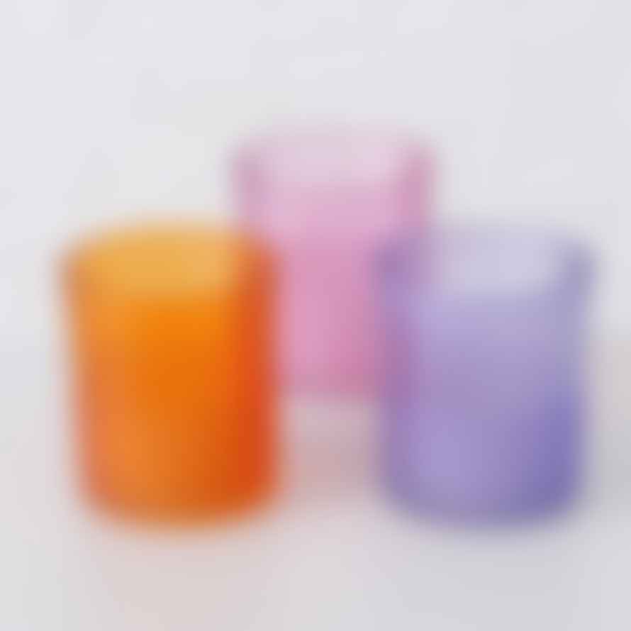 &Quirky Lumina Colour Pop Candle Holders : Set of 2 - Orange, Pink or Purple