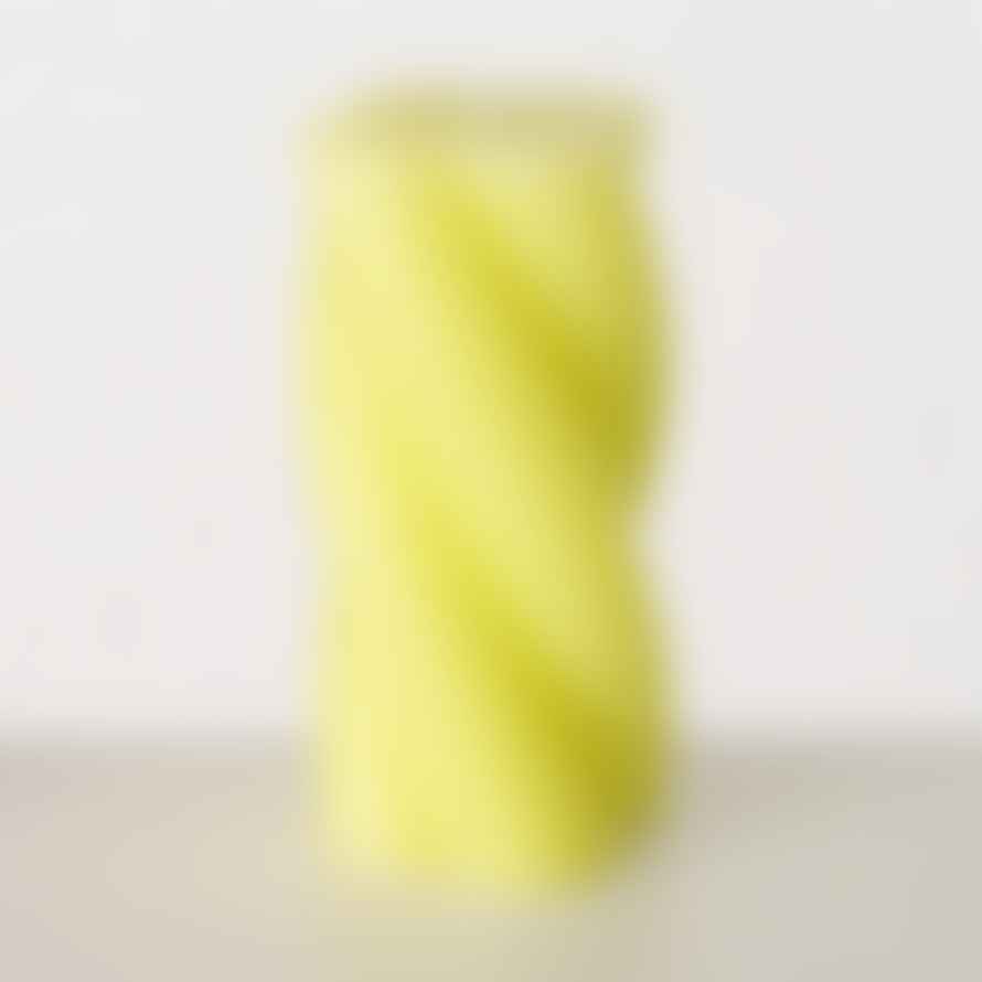 &Quirky Twist Colour Pop Pillar Candle : Pink, Yellow or Green