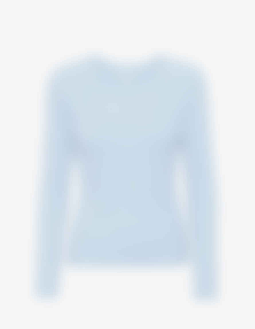 Colorful Standard T-shirt Manches Longues Côtelées Organic Polar Blue Cs2055