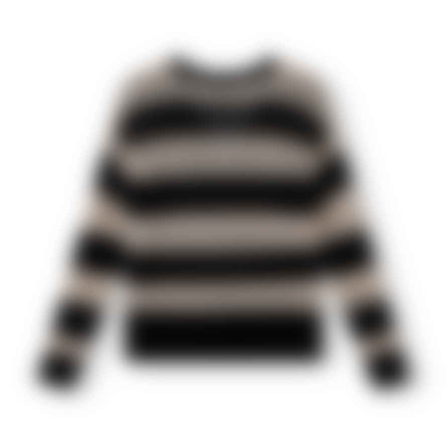 10Days V-Neck Sweater Knit Stripe