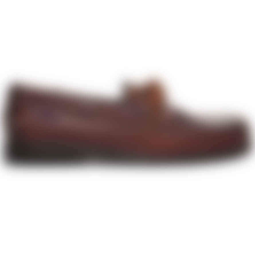 Sebago  Docksides Portland Waxed Leather Boat Shoes - Brown Gum