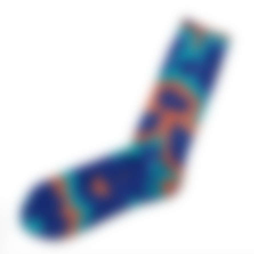 RoToTo Navy Tie Dye Formal Crew Socks - Blue & Orange