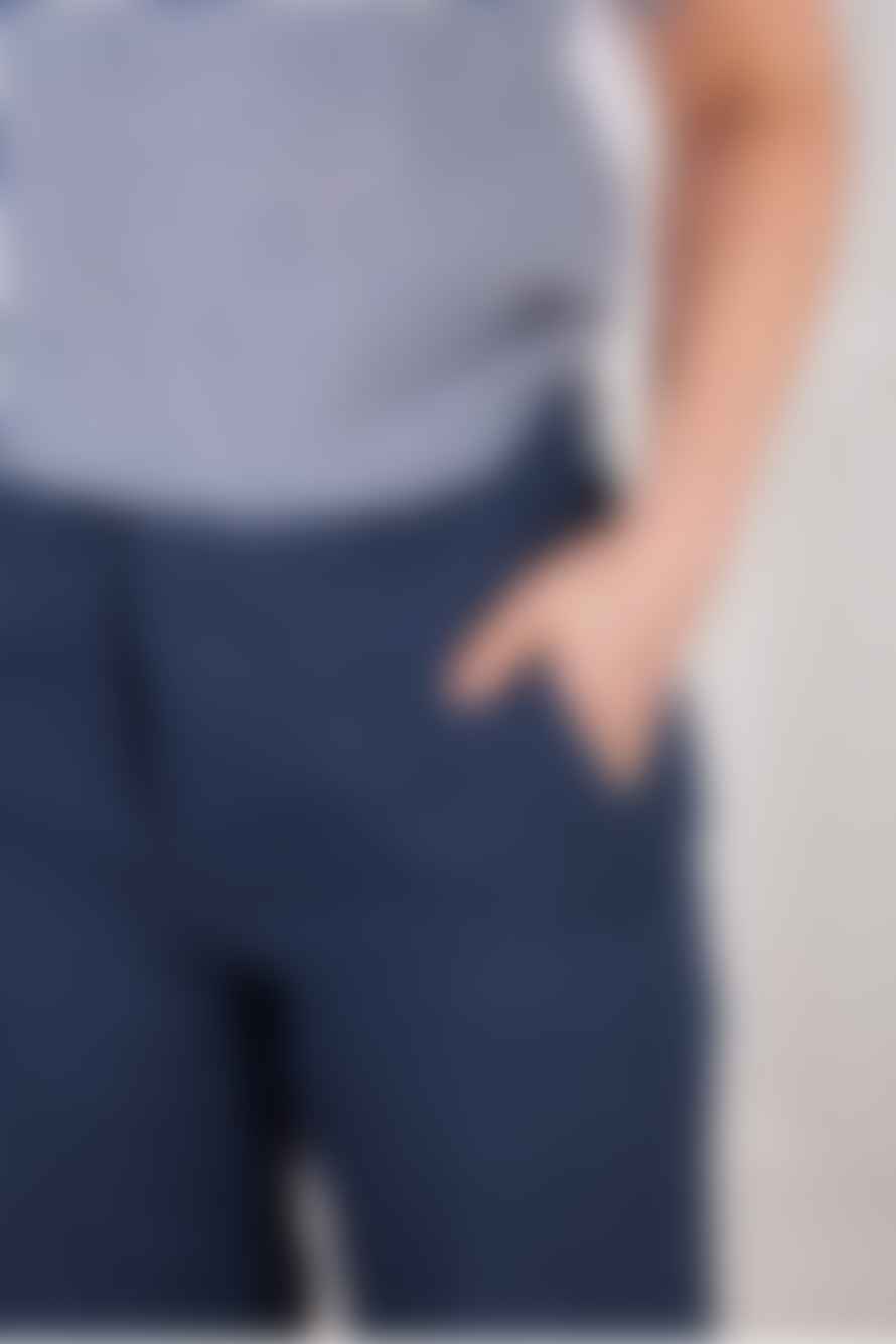 Rosso35 Linen Pant In Denim Blue