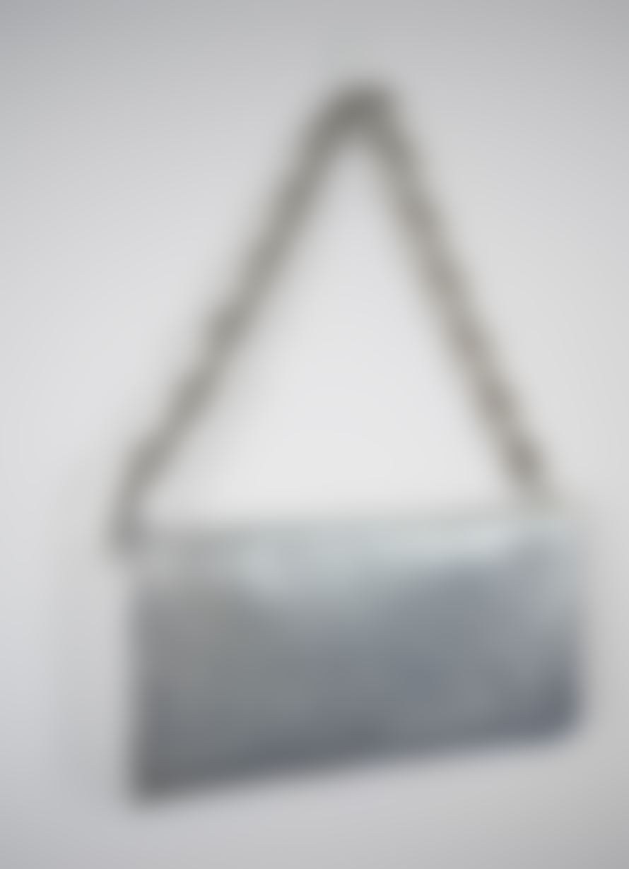 Abro Leather Clutch Silver