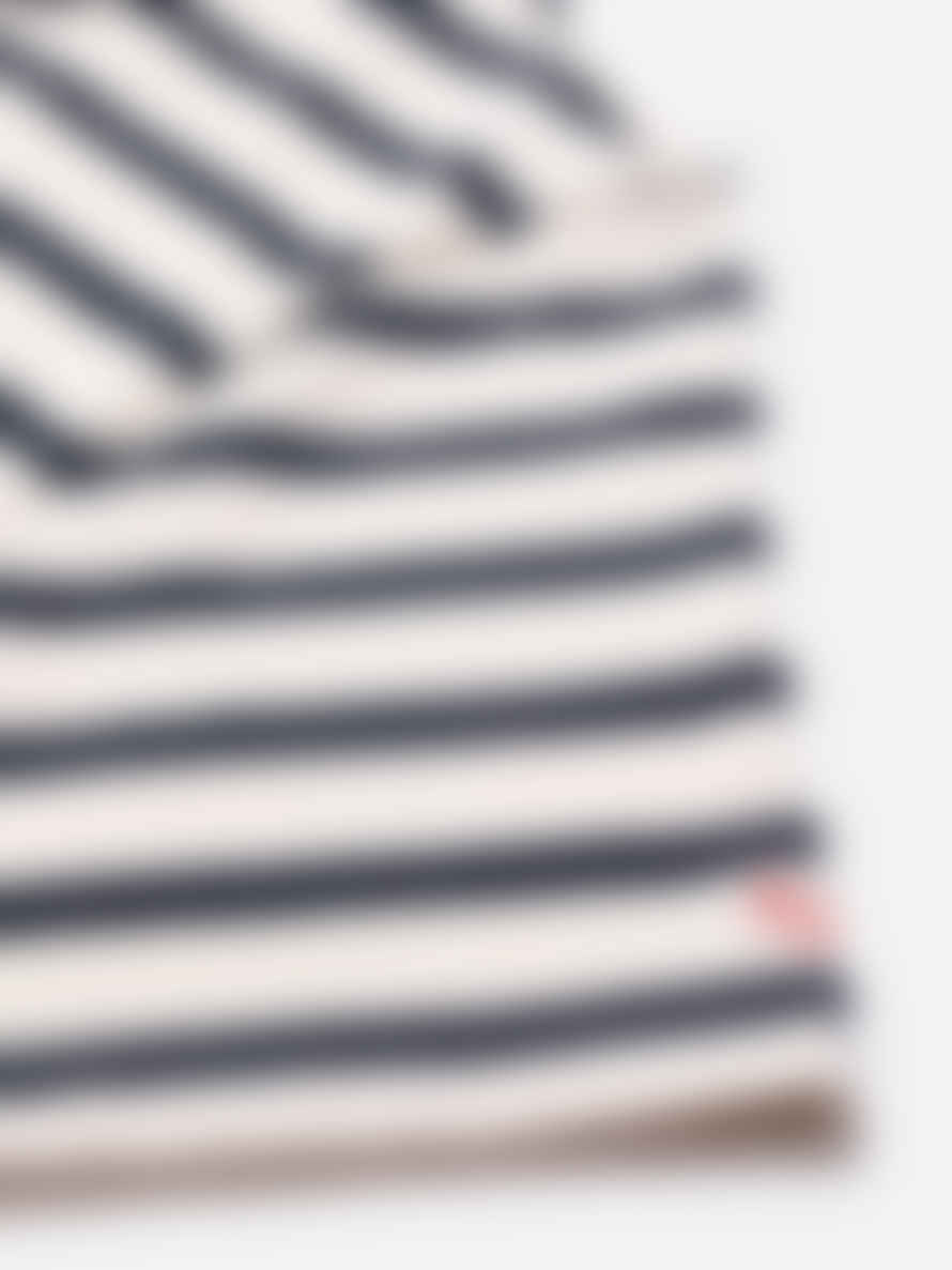 Nudie Jeans T-shirt Joni Breton Stripe Off White / Navy
