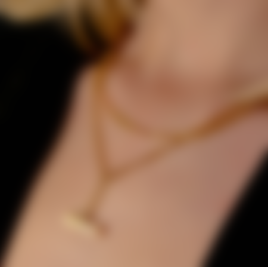 Mikaela Lyons  Checkerboard T-bar Pendant Necklace
