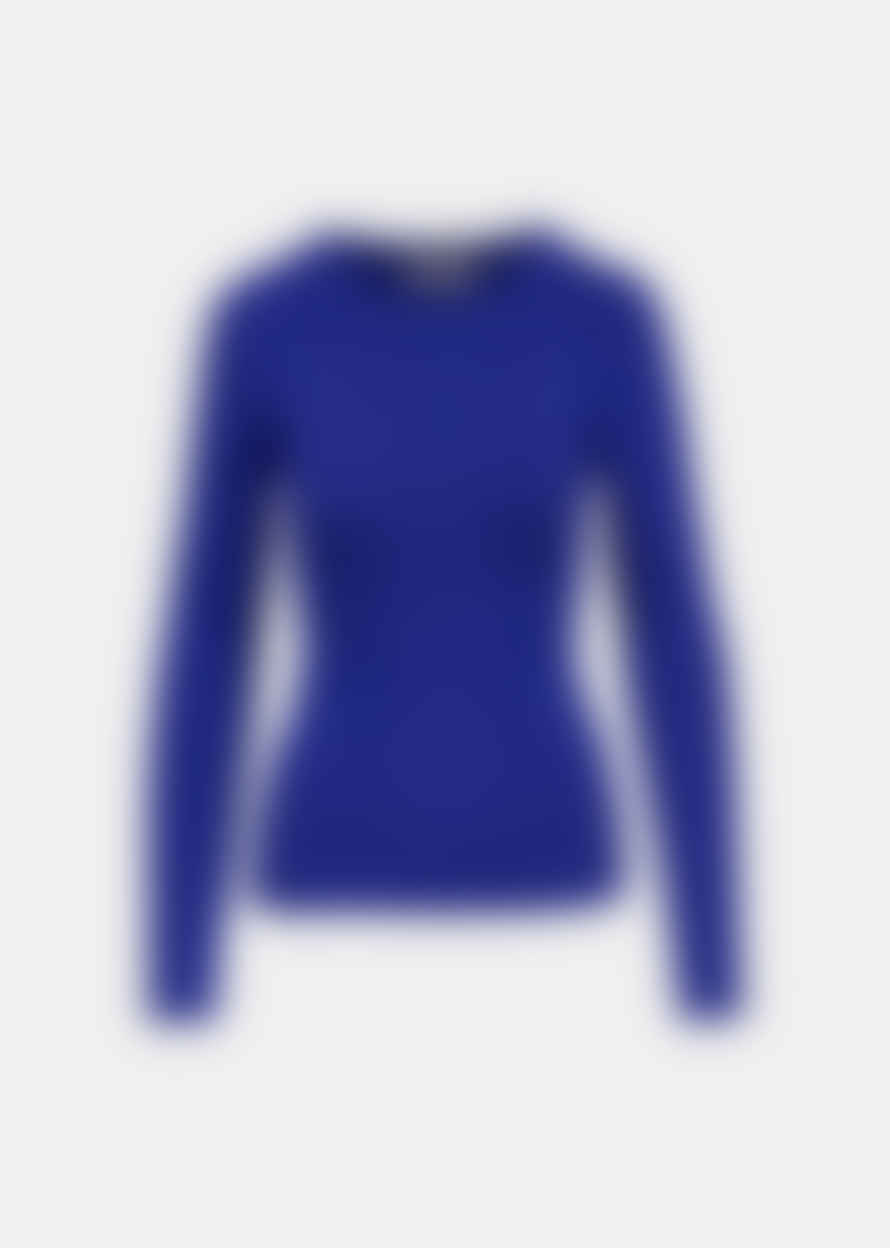 Essentiel Antwerp Dark Blue Rib-knitted Sweater