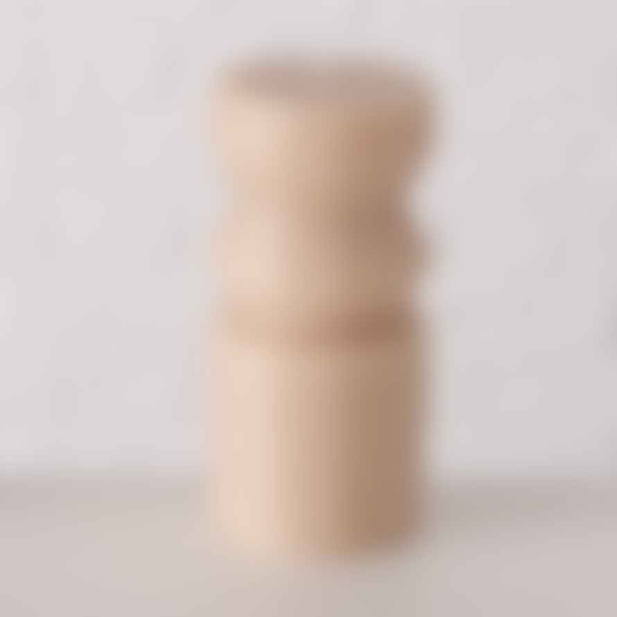 &Quirky Celona Pillar Candle : Beige, Brown or White