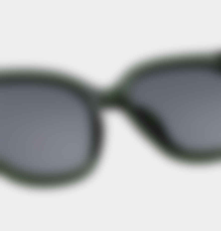 A.K Jaerbede A. Kjaerbede Billy Dark Green Transparent Sunglasses