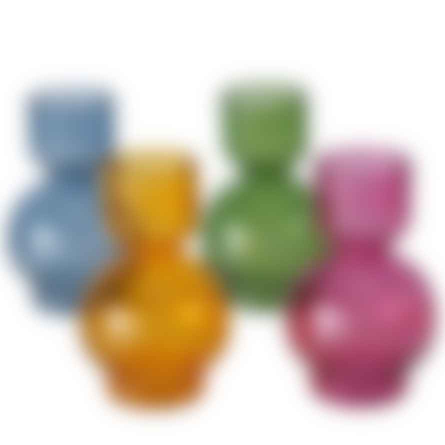 &Quirky Colour Pop Glass Donny Bubble Vase : Blue, Orange, Green or Pink