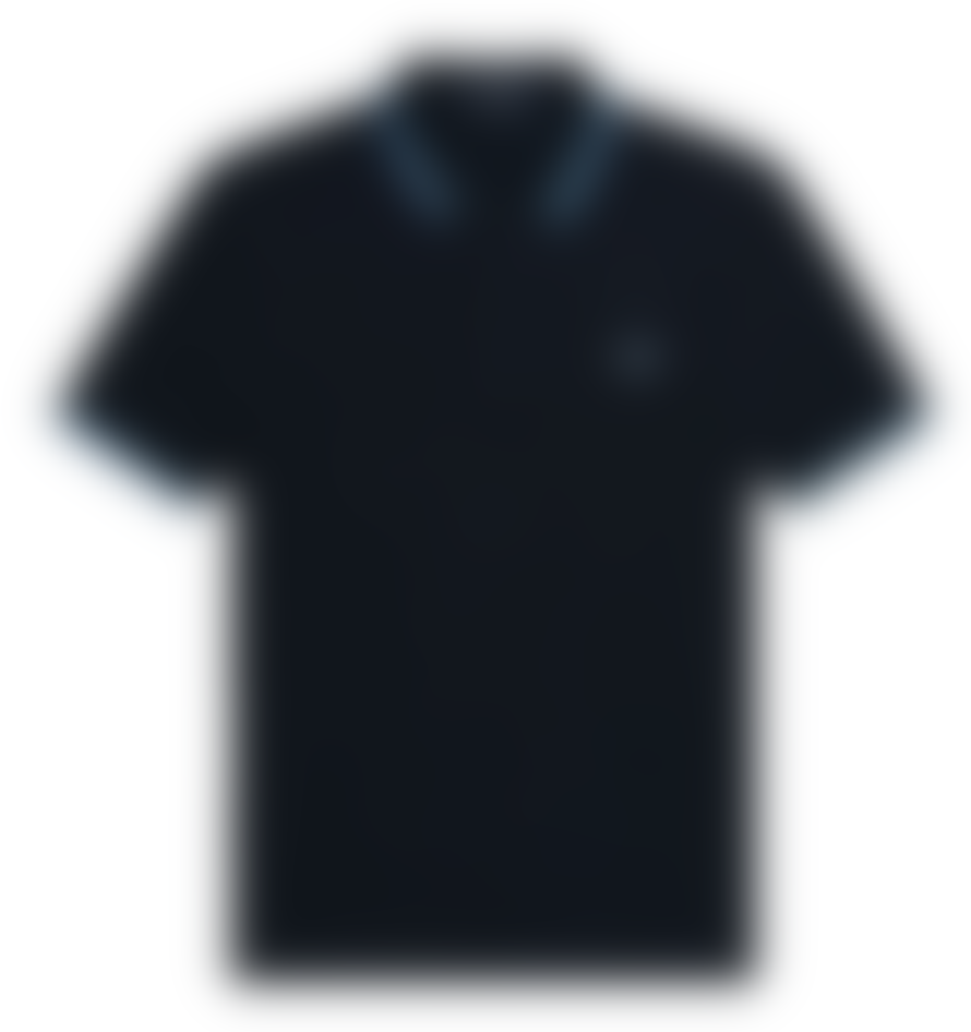 Fred Perry Fred Perry Slim Fit Twin Tipped Polo Navy, Soft Blue & Twilight Blue