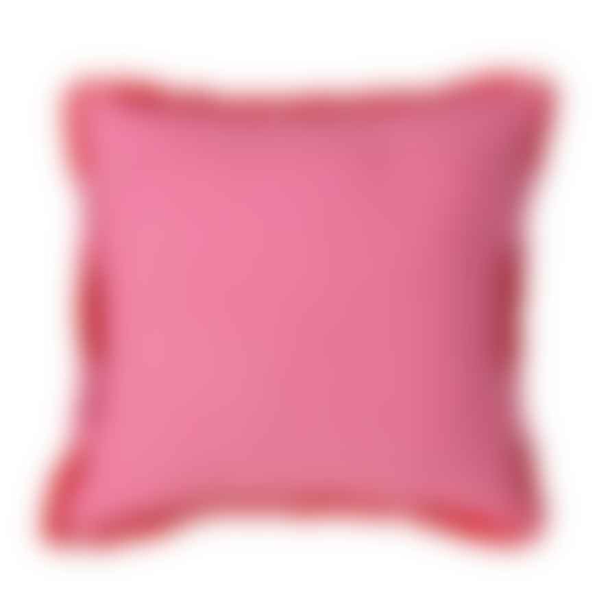 Sass & Belle  Red And Pink Stripe Tufted Cushion
