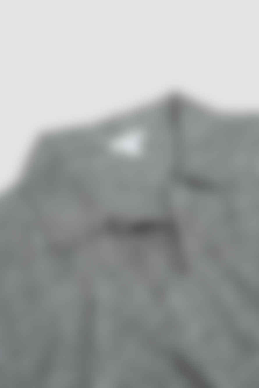 Sunspel Linen Polo Shirt Mid. Grey Melange