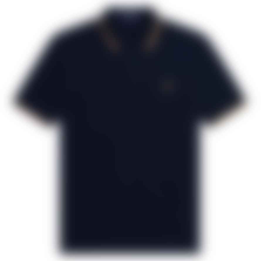 Fred Perry Fred Perry Slim Fit Twin Tipped Polo Navy / Dark Caramel / Dark Caramel