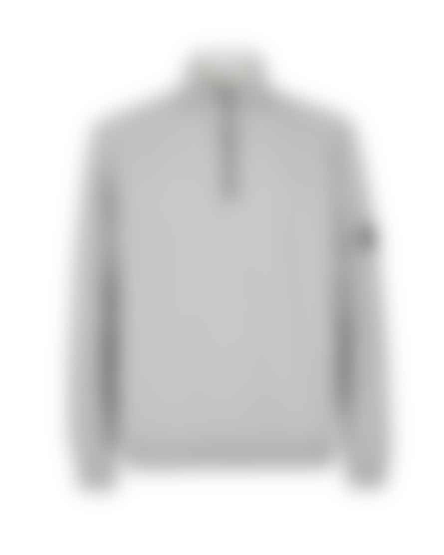 C.P. Company C.p. Company Light Fleece Half Zipped Sweatshirt Grey Melange