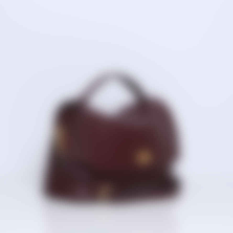 Smaak Amsterdam Ida Classic Leather Handbag - Burgundy
