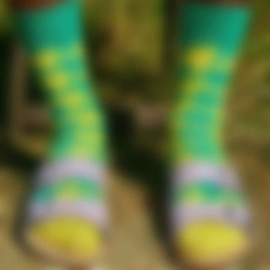 DillySocks Neon Houdstooth Socks