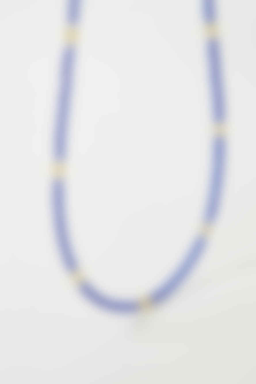 Rhimani Navy Blue & Gold Beaded Necklace