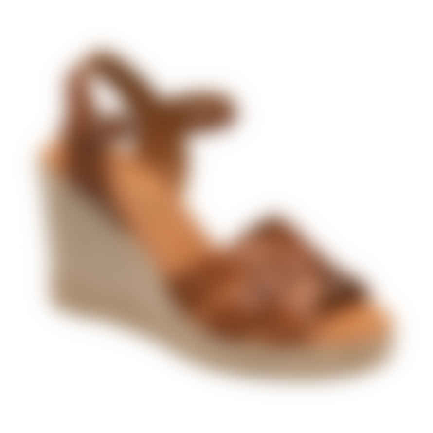 Ravel Tan Leather Glion Wedge Sandals