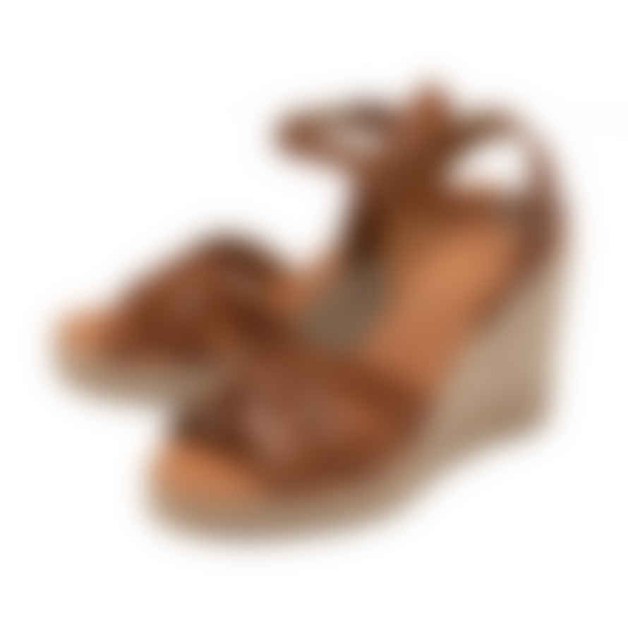Ravel Tan Leather Glion Wedge Sandals