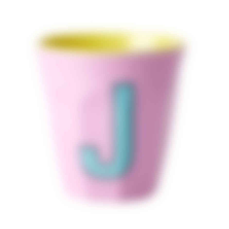 rice Pinkish Melamine Full Alphabet Cups