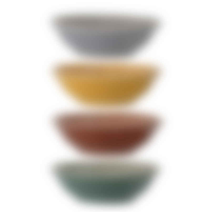 Bloomingville Rani Small Glazed Stoneware Bowls - Set Of 4