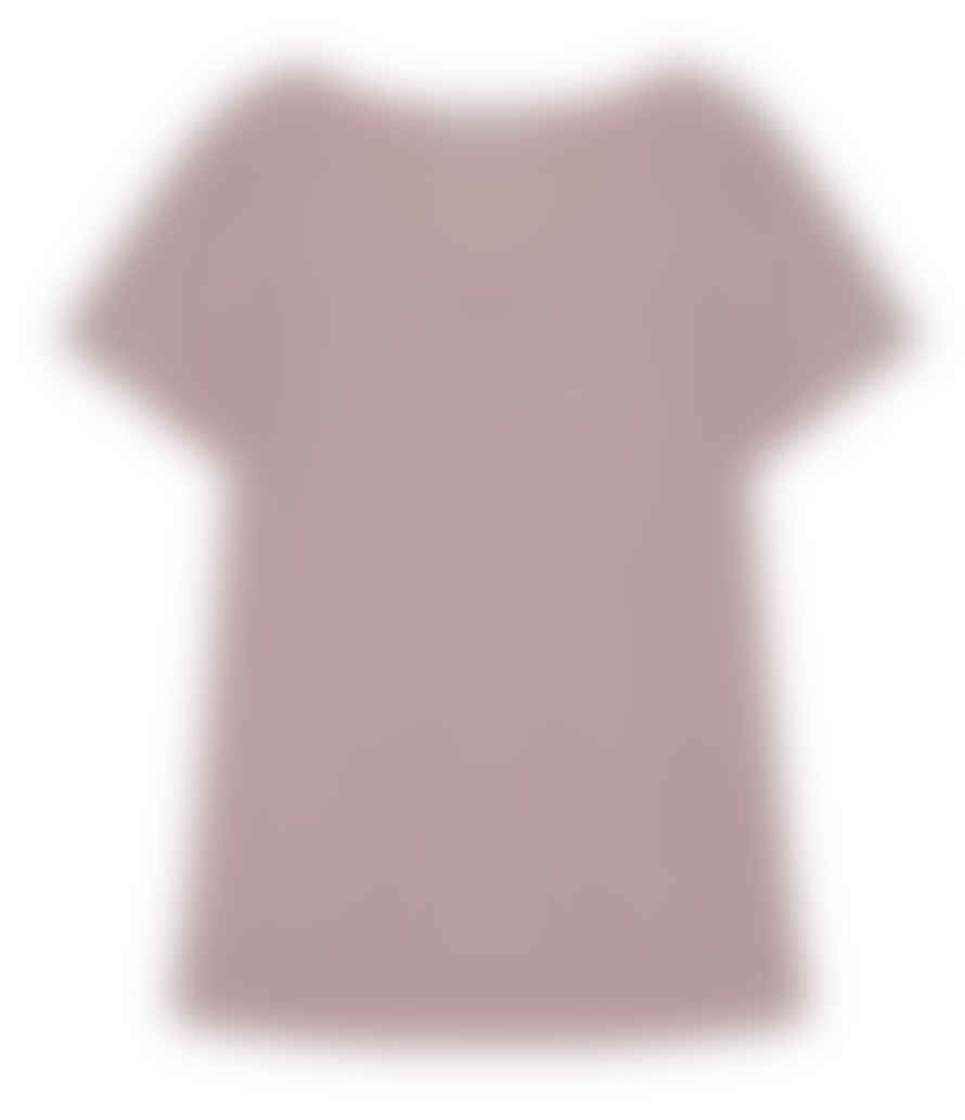 cashmere-fashion-store Trusted Handwork Baumwoll T-shirt V-ausschnitt Kurzarm