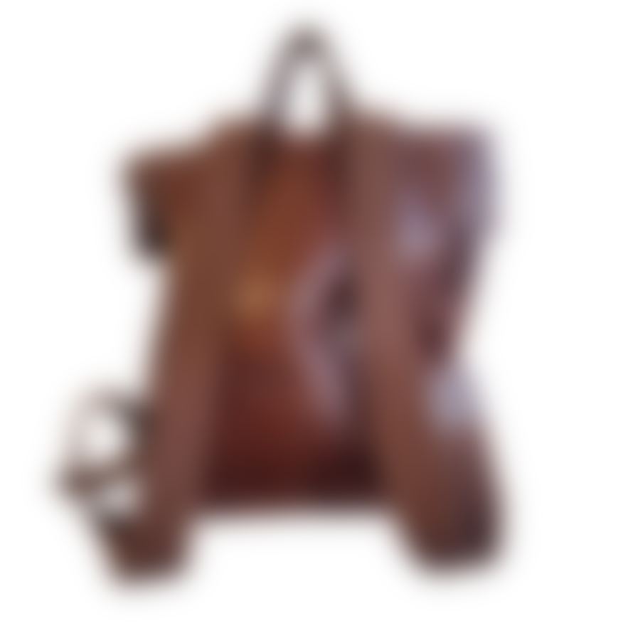 Hydestyle Brown large leather unisex rucksack