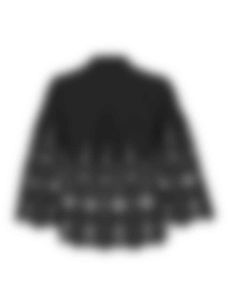 InWear Dorika Cotton Embroidered Blouse Black