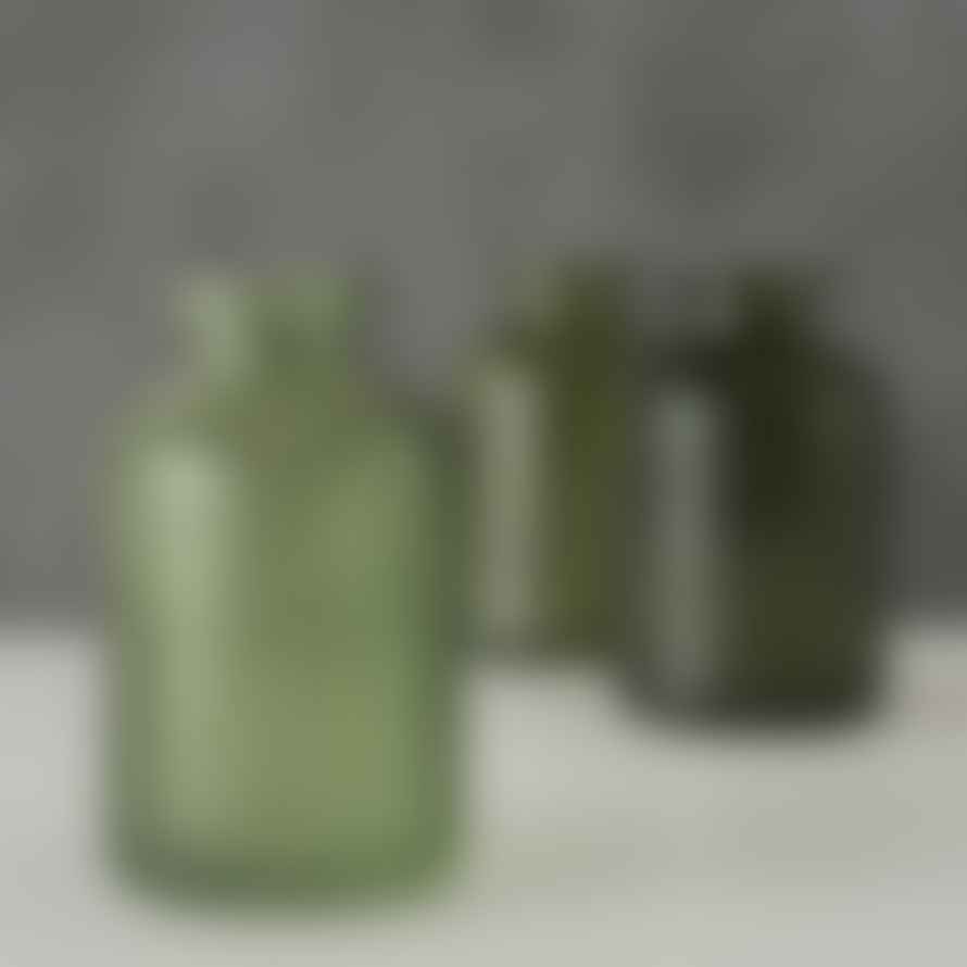 &Quirky Set of 3 Green Merula Glass Bud Vases