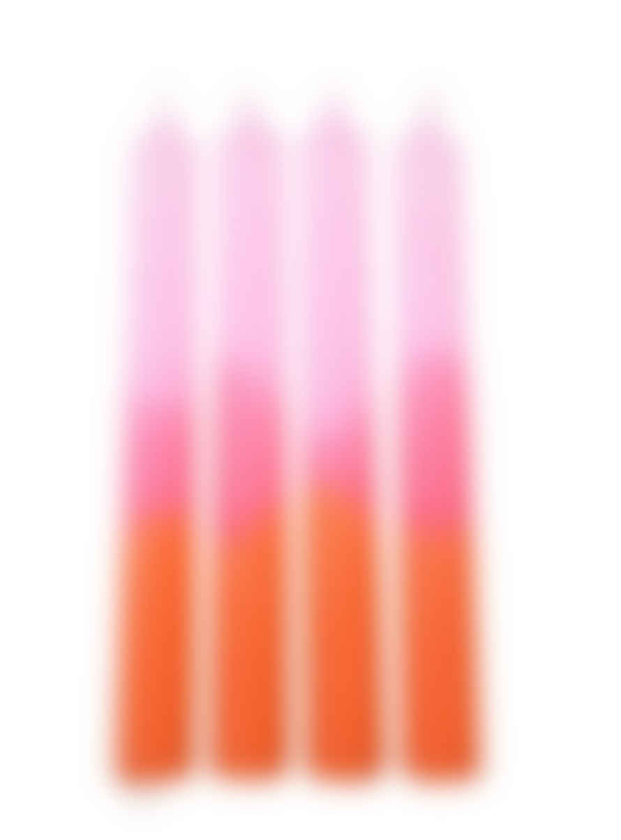 Rex London Dip Dye Candles - Orange And Pink