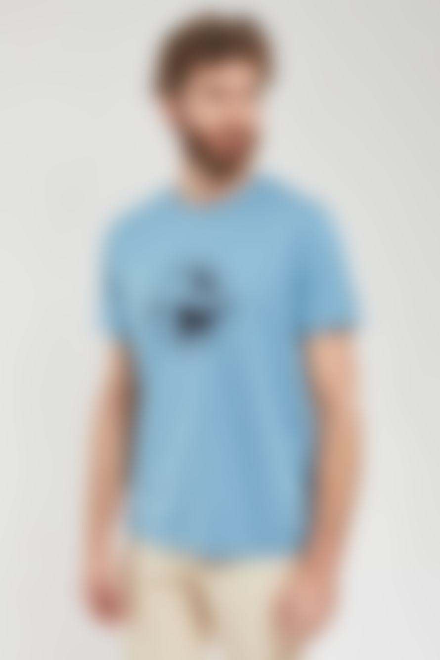 Armor Lux T-shirt Sérigraphie- Tampon Naval - Bleu St Lo