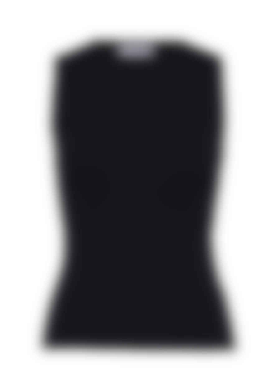 Selected Femme Lydia O-neck Knit Top Black