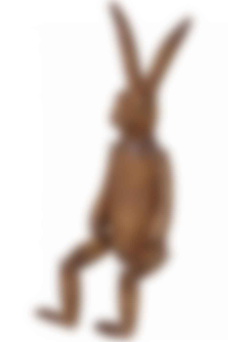 The Home Collection Brown Wood Effect Jointed Rabbit