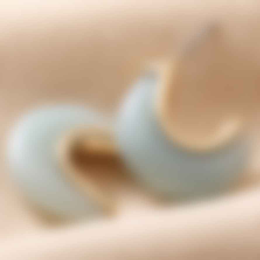Lisa Angel Mint Green Organic Resin Hoop Ear-rings