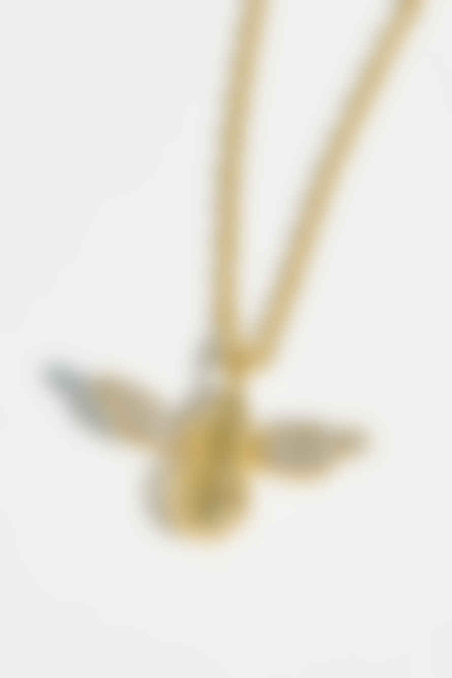 Gently Elephant Bee Necklace Sparkle Wings