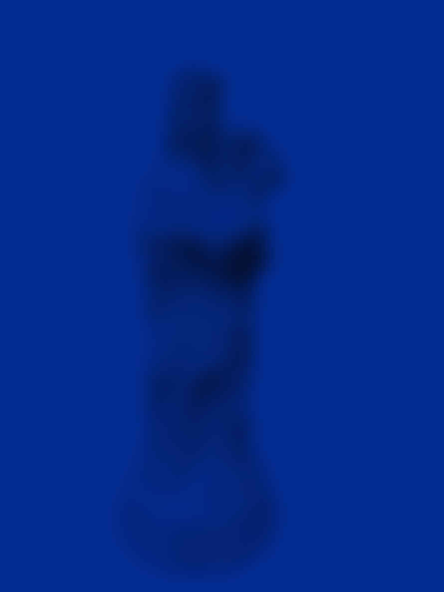 J'AI VU LA VIERGE Blu Marine Statuetta Madonna Con Bambino Cm 29