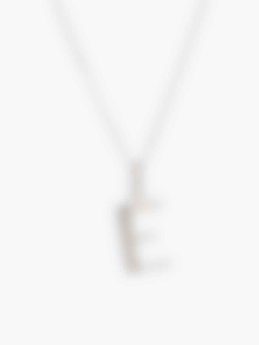 Rachel Jackson Silver E Initial Pendant Necklace