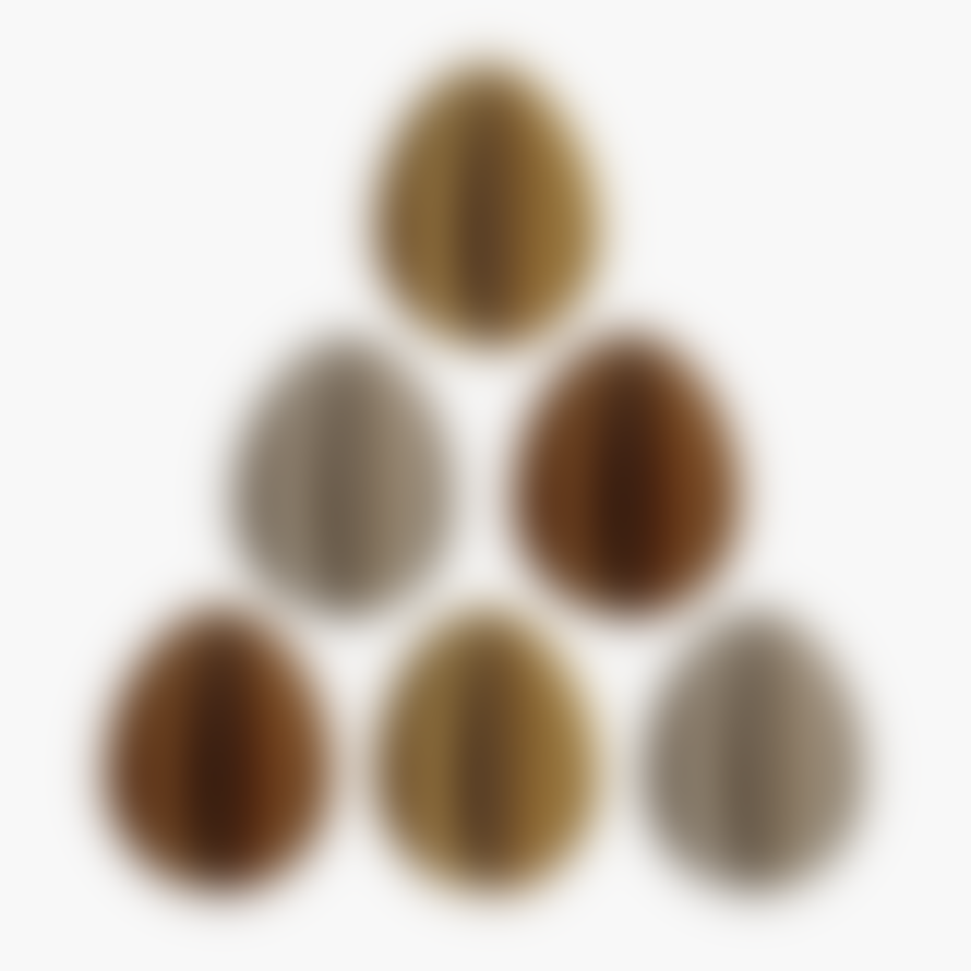 Lovi Easter Egg Wooden Decorations - Golden Mix - 6pcs 