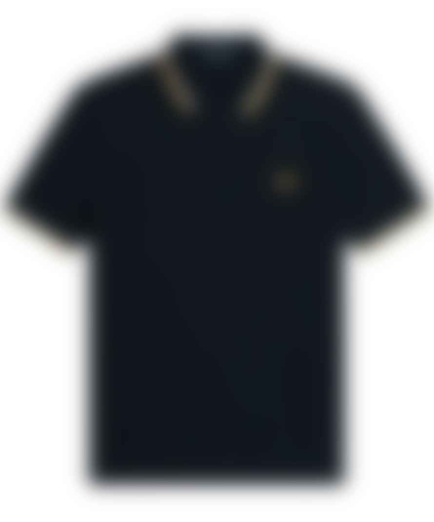 Fred Perry Slim Fit Twin Tipped Polo Navy / Ecru / Golden