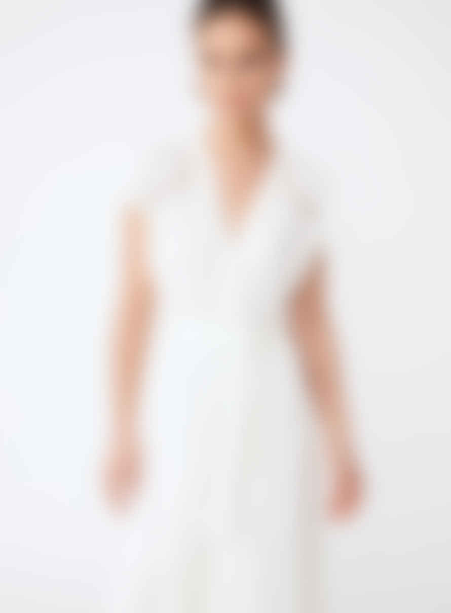 SUNCOO Cleo Dress In Blanc Casse