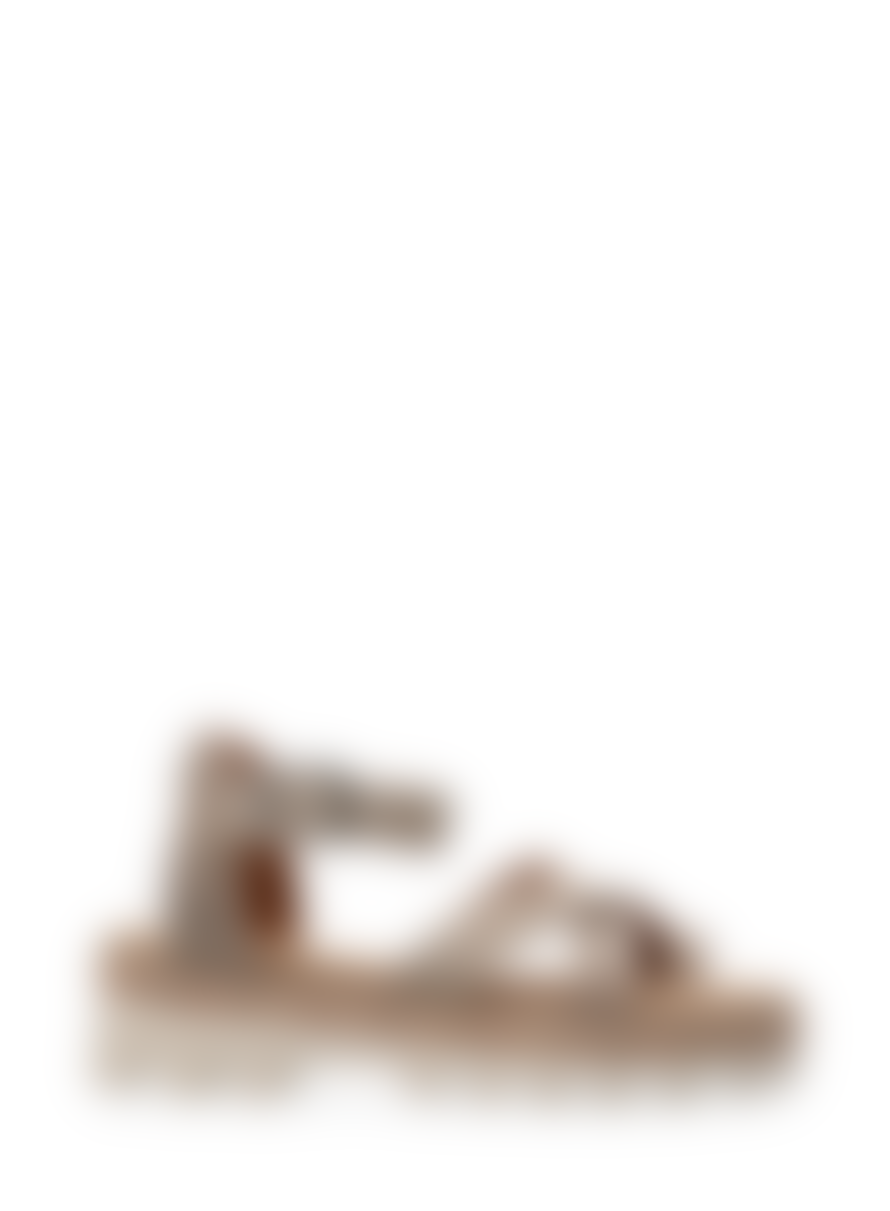 Maruti  Kiki Hairon Leather Sandals In Pixel Off White Black