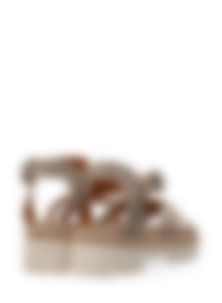Maruti  Kiki Hairon Leather Sandals In Pixel Off White Black