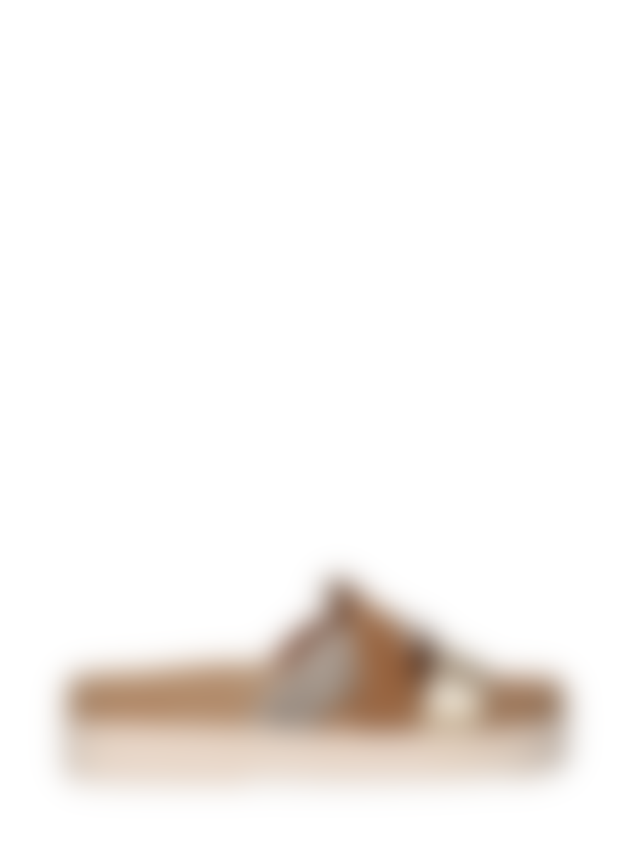 Maruti  Bari Leather Sandals In Gold/sandalwood Pixel