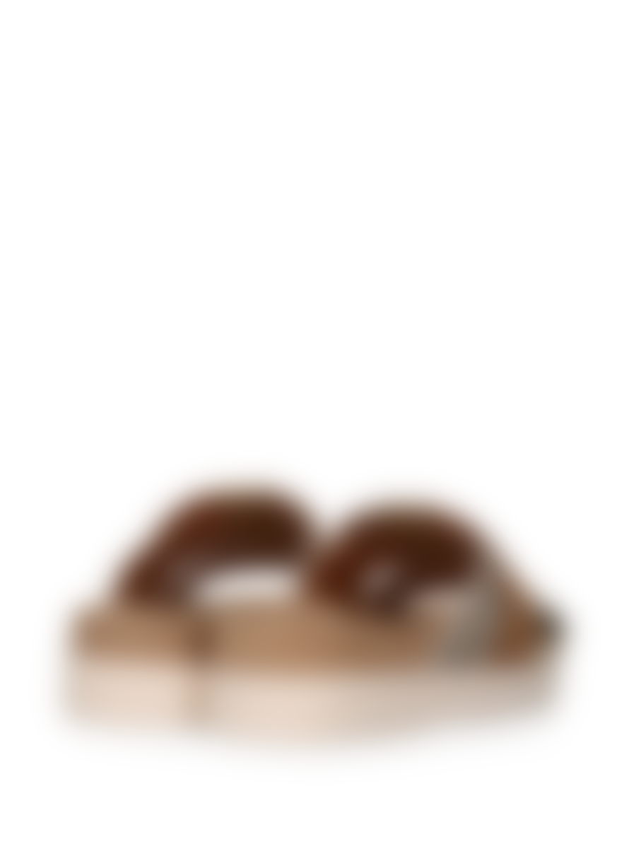 Maruti  Bari Leather Sandals In Gold/sandalwood Pixel