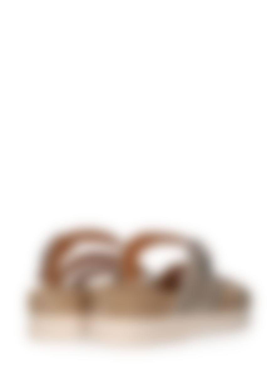 Maruti  Balou Hairon Leather Sandals In Pixel Off White Black