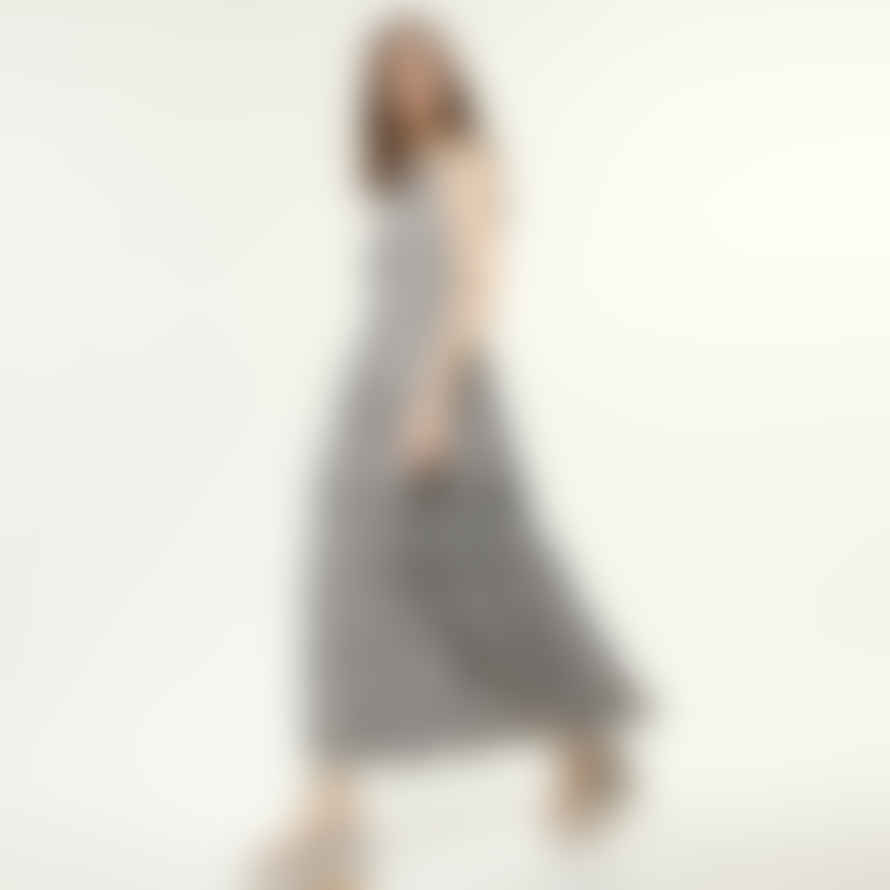 ACCESS FASHION Sansa Halterneck Grey Leopard Maxi Dress