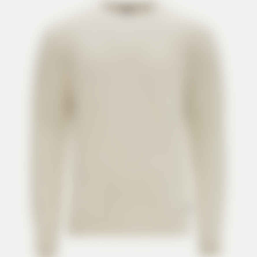 Hugo Boss Open White Wool and Cashmere Blend Laaron Chunky Crew Neck Knit