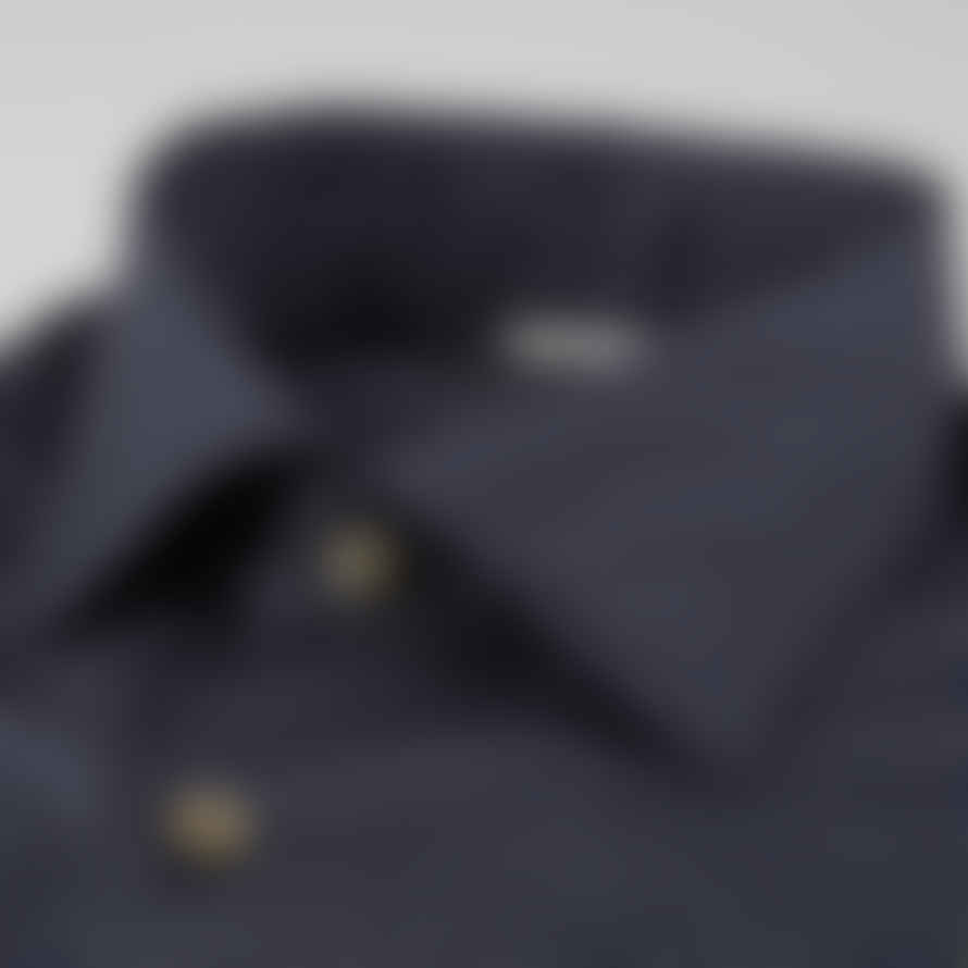 Stenstroms Navy Blue Slimline Casual Patterned Shirt